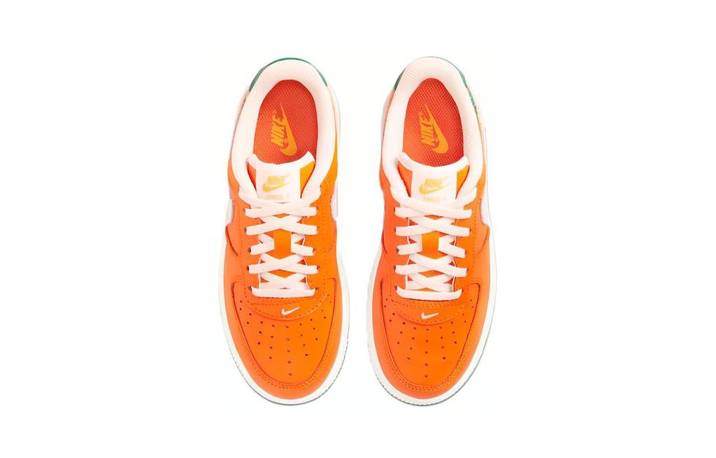 Nike Air Force 1 LV8 Leather Casual Low top Skateboard Shoes Lava Orange Kids' DQ5086-811