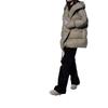 Womens Short Down Jacket Lightweight Winter Warm Coat White Duck Loose Fit
