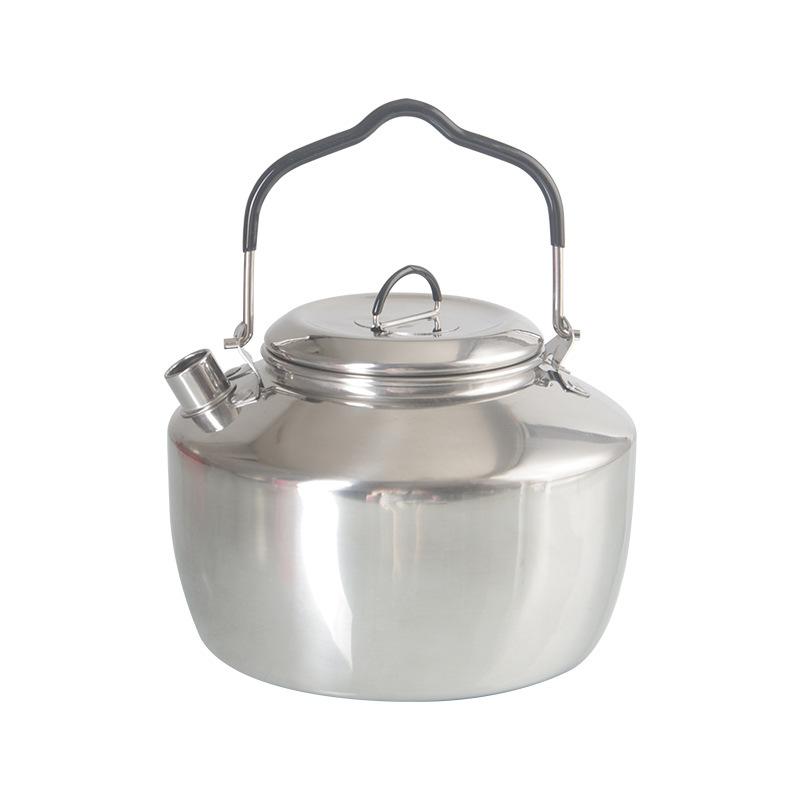 Oem Outdoor Camping Stainless Steel Kettle Handle Camping Hung Pot Portable Coffee Pot Picnic Cooker 1l Teapot Cooking Accessory серебряный