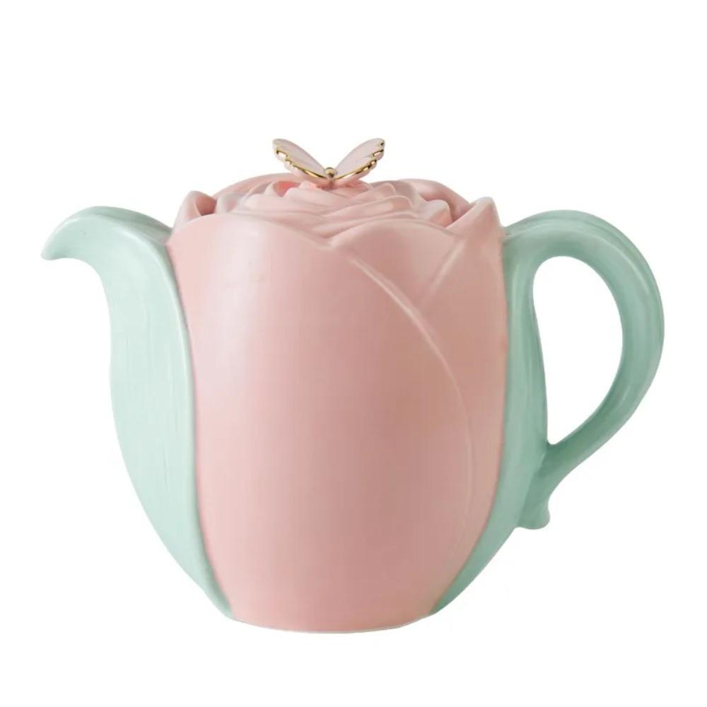 INS Wind Tulpen Teekannenset Kamelien Teetasse Nachmittagstee-Set Keramik Kaffeetasse Untertasse Kanne