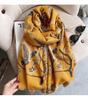 Liu Yifei-Inspired Retro Bluebird Cashmere Scarf - Thick, Warm, Ethnic Style Women's Winter Neck Warmer