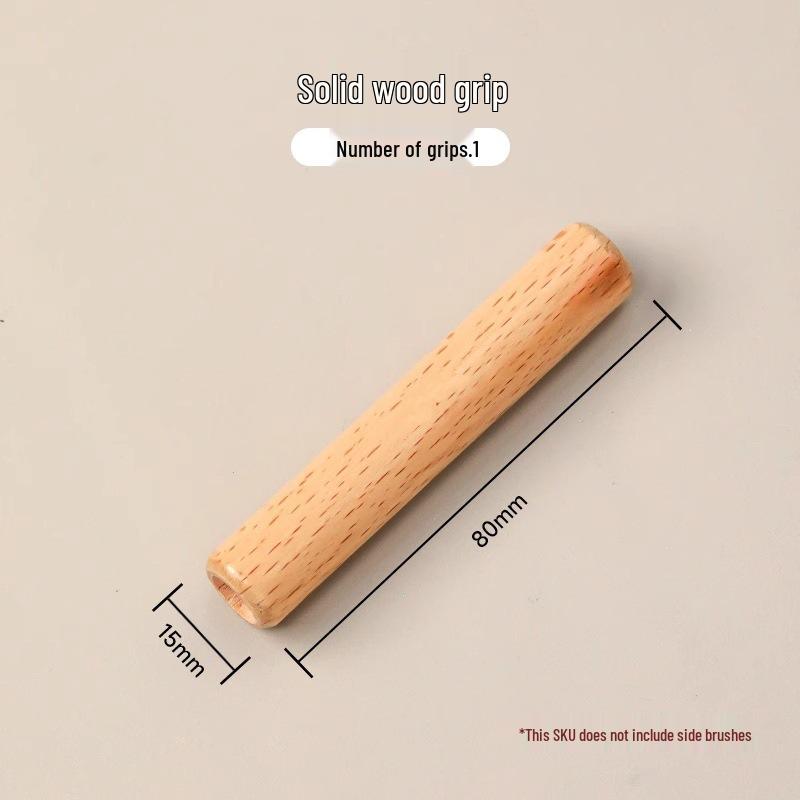 

Кисть для гелевого лака для дизайна ногтей с двумя головками и деревянной ручкой