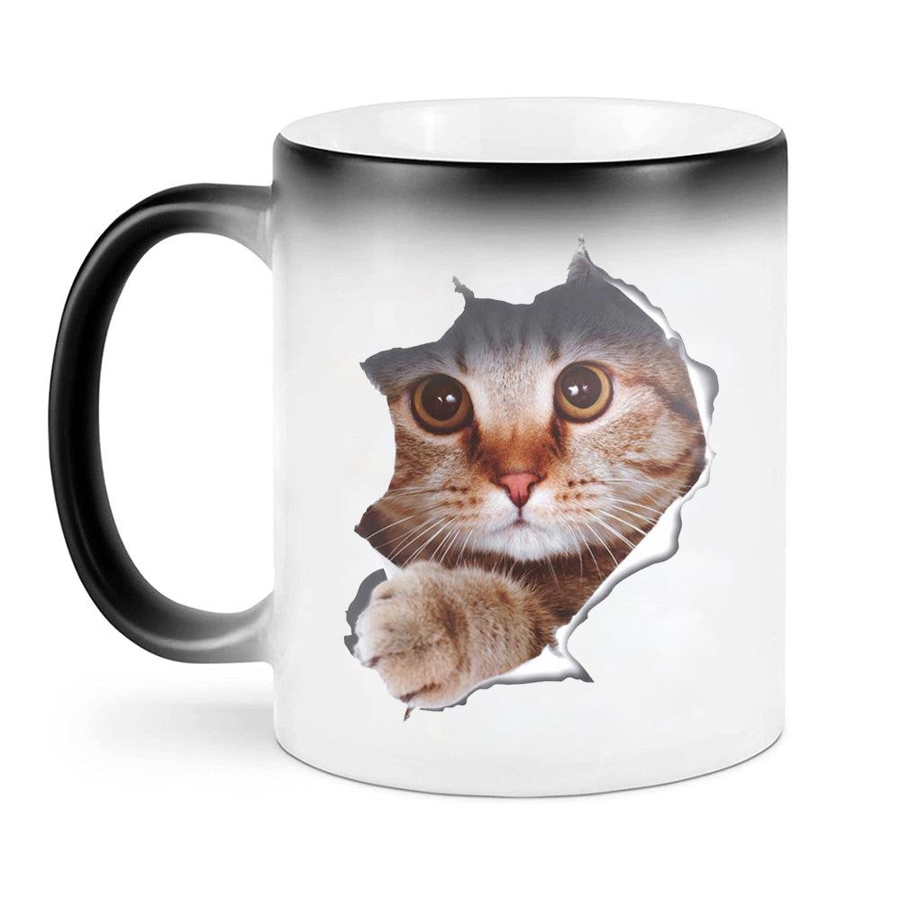 Ceramic Coffee Mark Cup Temperature-sensitive Color-changing Cup