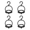 4pcs Wig Hangers Portable Black Wig Storage Racks Collapsible Wigs Hanging Display Stands