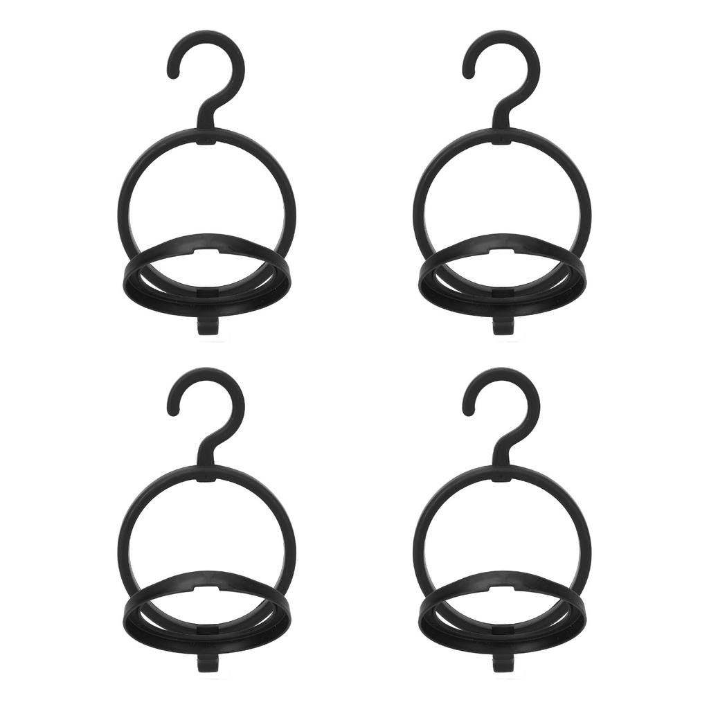 4pcs Wig Hangers Portable Black Wig Storage Racks Collapsible Wigs Hanging Display Stands