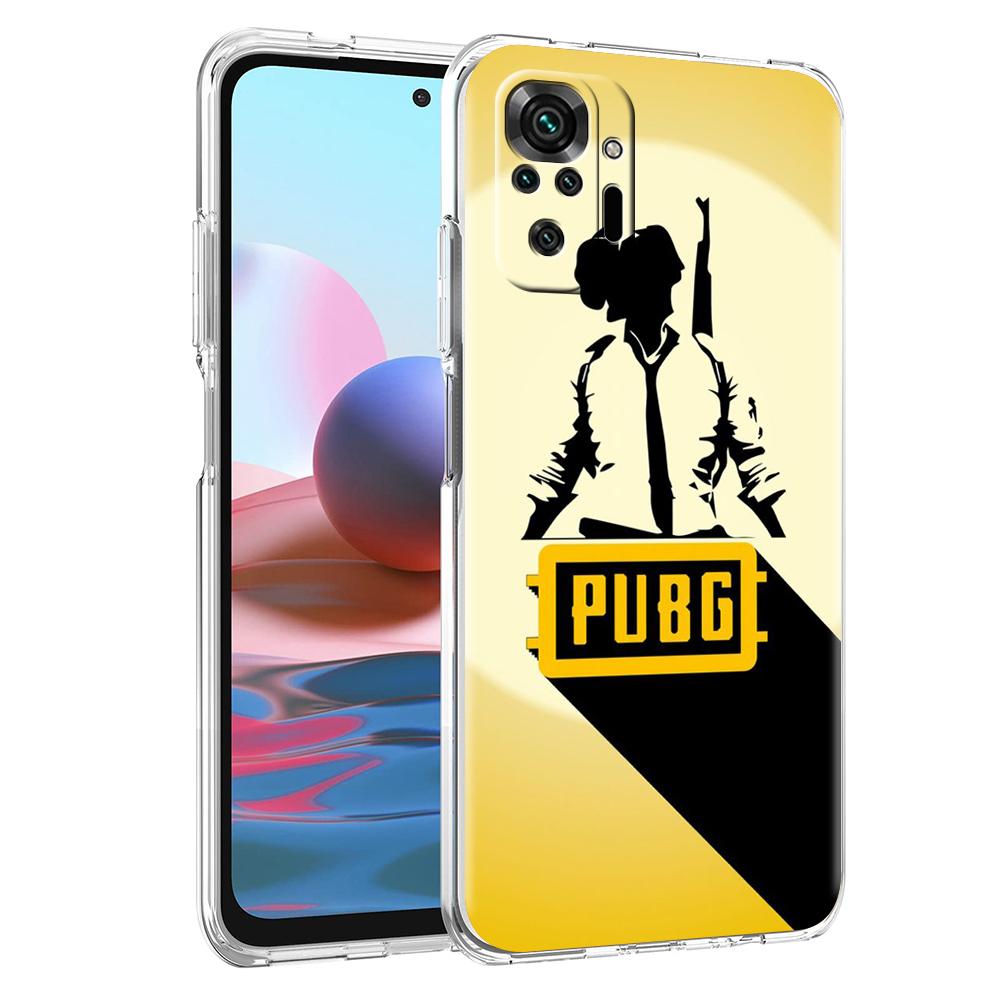Game PUBG Phone Case Cover for Redmi Note 10 11 12 7 8 8T 9 K40 Gaming 9A 9C Pro Plus Transparent Silicone Shell Coque Capas Bag