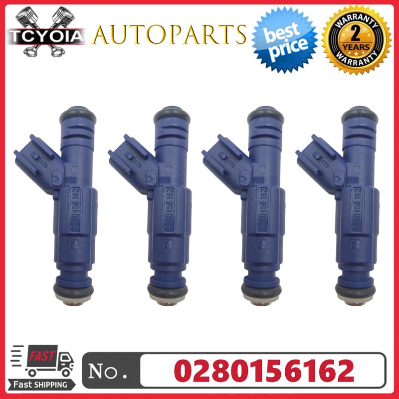 

4Pcs/lot Fuel Injectorss 0280156162 3M6G-BA For 2005-2008 Ford Escape Focus Mercury Mariner Mazda 3 5 6 2.0L 2.3L L4