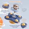 Non-Toxic Baby Soothe Cartoon Airplane Sucker Spinner Suction Sensory Toy Baby Bath Rotating Rattles Early Educational Montessoris Toys