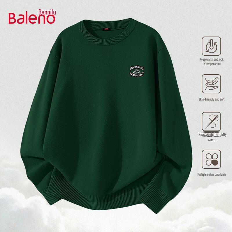 Baleno Men s 2025 A/W Letter Print Heavyweight Knit Sweater 2XL