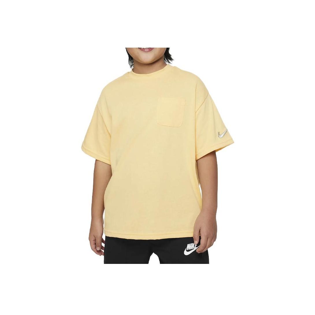 Nike Solid Color Round Neck Pullover Short Sleeve Kids tops FB1325-795 M