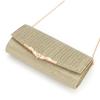 Women's Handbag, Dinner Bag, Clutch Bag, Pleated Metal Cap, Wedding Evening Dress Bag