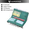 Humerpaul Women Leather Wallet Hand-held Wallet Large-capacity Multi-function First-layer Cowhide Wallet Folding Coin Purse