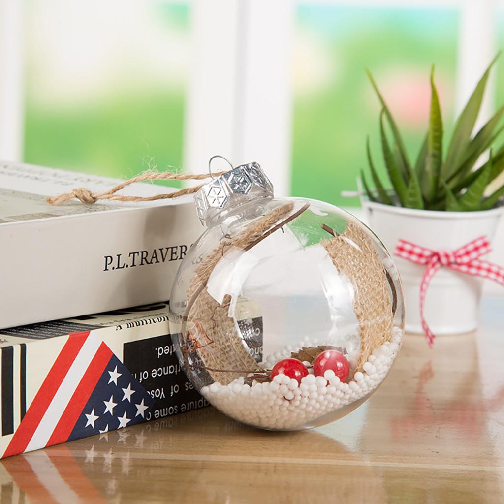 Dekoration Transparent Weihnachten DIYT Kugel Festival Anhänger Geschenk Hohlkugel