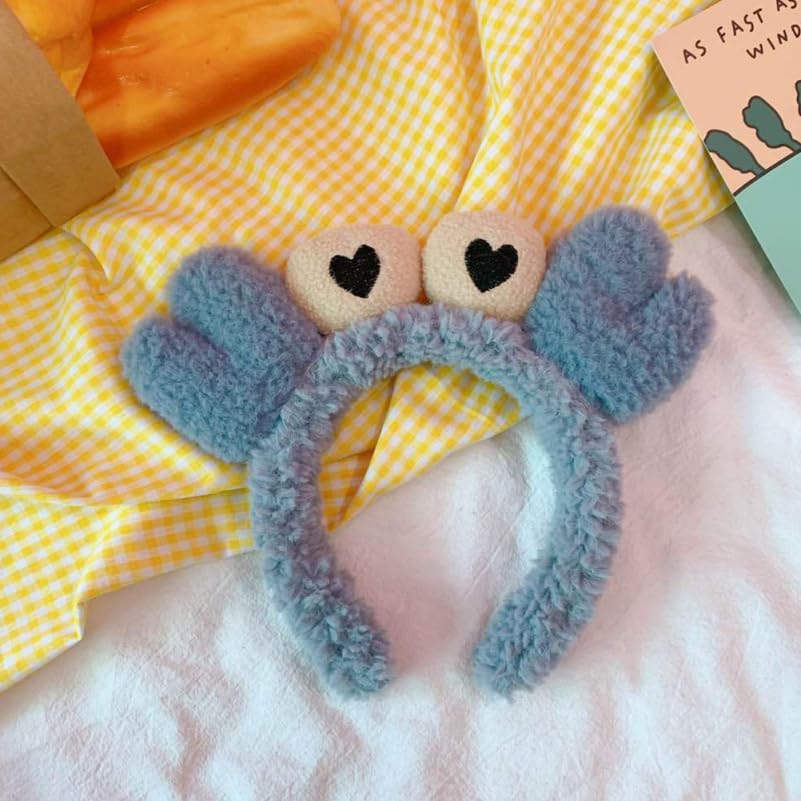 ledmomo Crab Headband, Cute Fluffy Animal Plush Headband, Costume Accessory, Funny Headwear, Unisex, Blue, Party Supplies, Costume, Photo Shoot