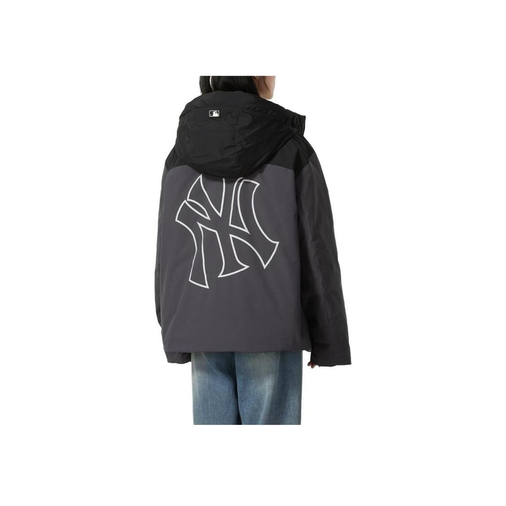 Giacca Unisex con Cappuccio e Zip MLB New York Yankees Manica Lunga Grigio Antracite 3ADJB0646-50CGS