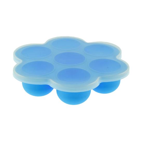 

Food Freezer Trays with Lid 7-Cavity Silicone Food Storage Container for Freezing Breast Milk Ice Cubes And Fruit Purees Leak-Proof Storage Tray S
