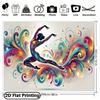 2D Vibrant Ballerina Silhouette Decoration Backdrop for Dance Studio