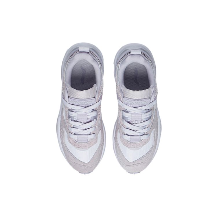 Li Ning CF Series Rebound Trend Sports Casual Shoes Women Sneakers Gray Purple AGLS040-4