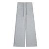 Women's Summer 2025 High-Waisted Gray Joggers - Thin, Loose, Ice Silk, Narrow-Leg Pants