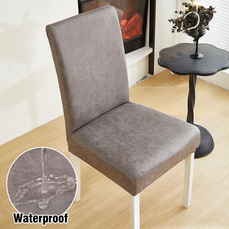 Waterproof Dining Chair Covers Stretch Dining Room Chair Covers Removable Washable Chair Slipcovers For Home, El, Banquet 1Pc