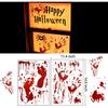 159 PCS Halloween Decorations, 8 Sheets Terror Bloody Handprint Footprint Window Stickers, 8 Sheets Tattoo Stickers, Halloween Party Indoor/Outdoor