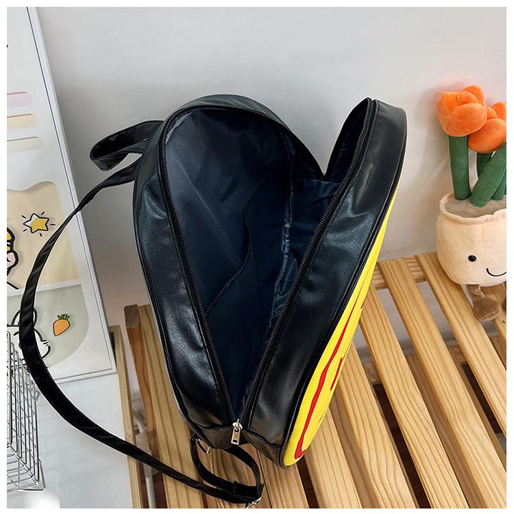 Backpack New Funny Internship Locomotive Backpack Trend Pu School Bag Creative Funny Backpack Large Capacity Bag