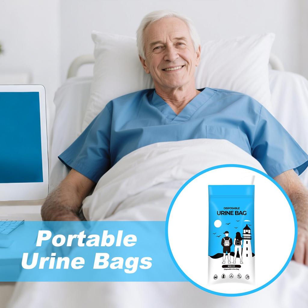 Urine Bags For Women Portable Pee Container 900cc Urinary Bag For Men Women Elderly Camping Hiking Backpacking Car Road Trip Bed