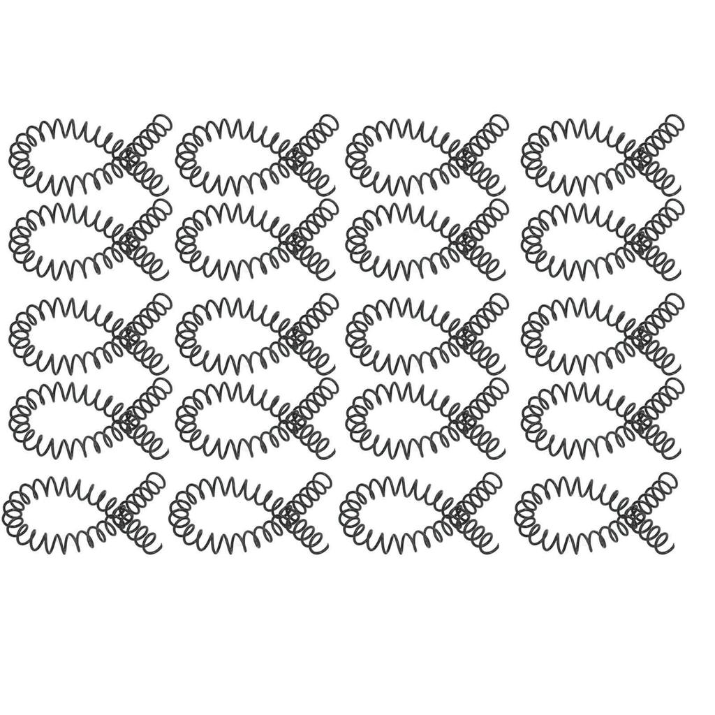 20Pcs Spiral Binding Coils 30 Sheet ABS Plastic Spiral Binding Spines for Stationery Work White