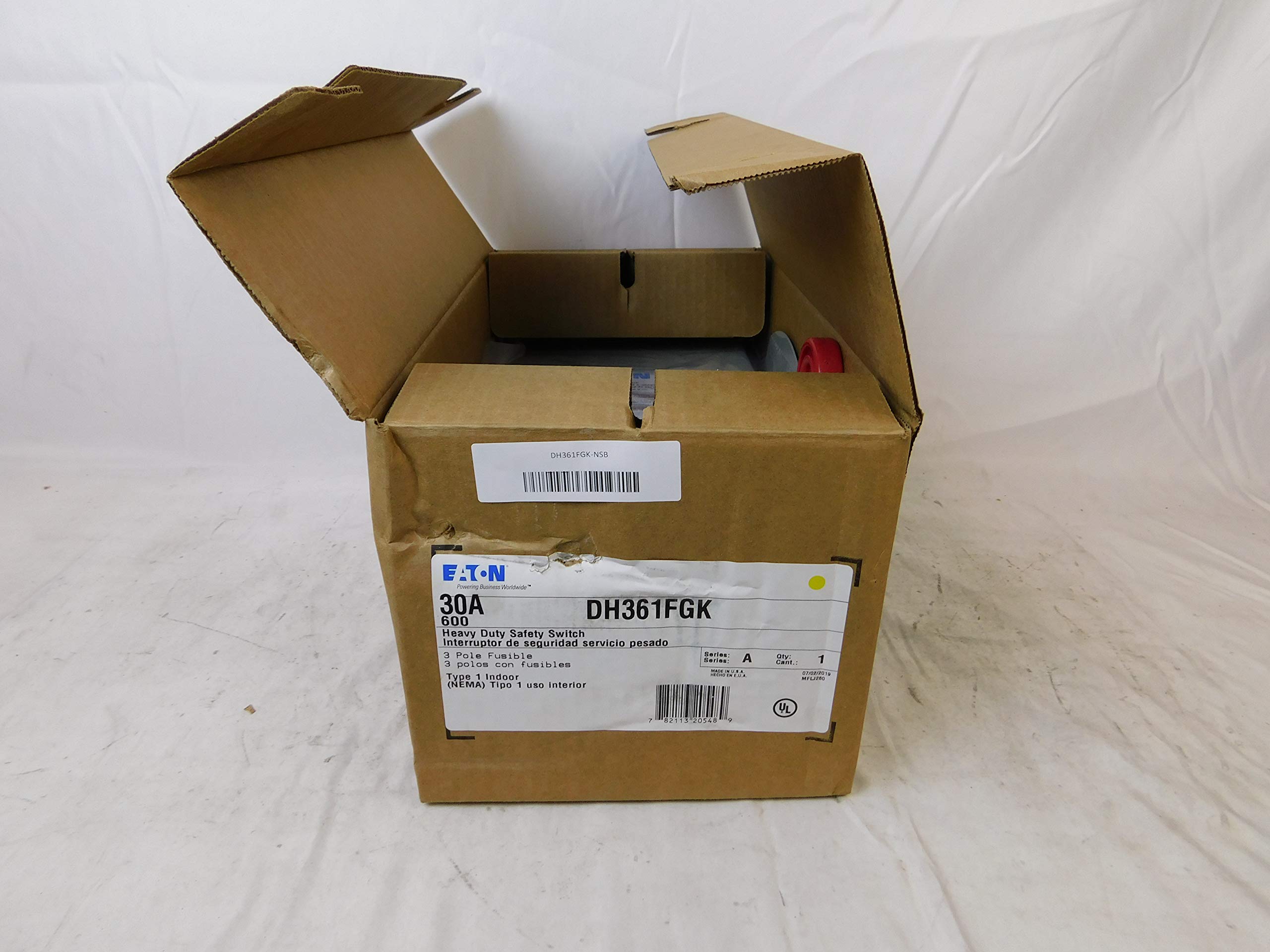 

Eaton DH361FGK Safety Switch,600VAC/250VDC,3PST,30A