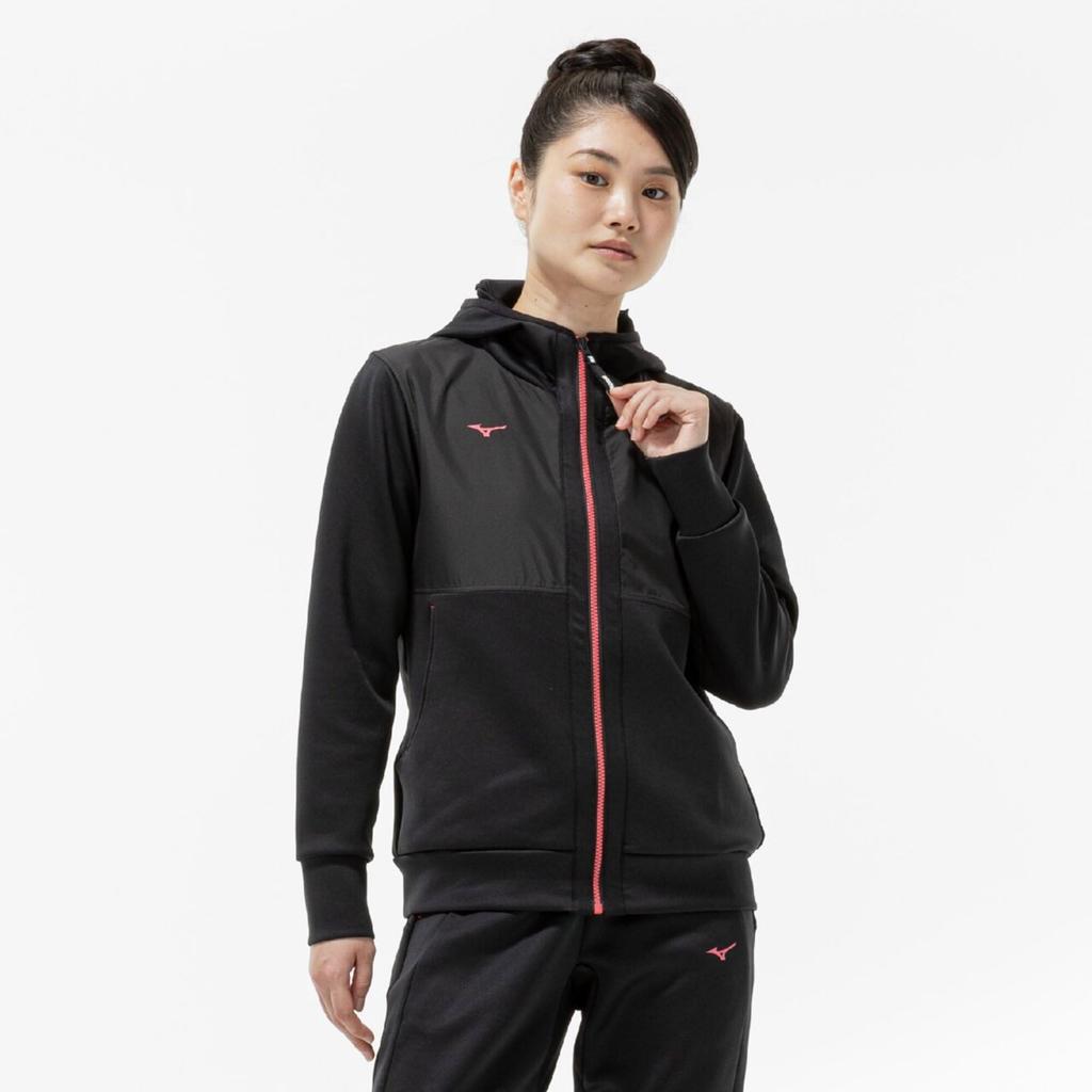 Mizuno Stretch Sweat Hoodie for Easy to Move 62MCC700 Women's Tennis, in, Black,