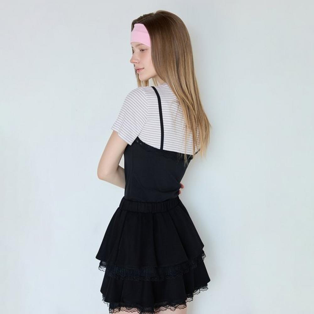 EGOIST Tiered Lace Elastic Skirt Es2osk05
