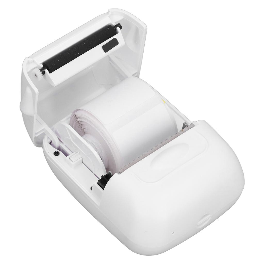 Bluetooth Thermal Label Printer 203dpi Printing Rechargeable Portable Thermal Printer with 1 Roll Pa