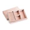 New Rectangle Luxury Velvet Jewelry Box Multi Compartments Rings Earrings Necklace Jewelry Storage Box Display Case Custom Logo