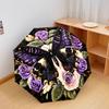 1 PC Automatic Folding Umbrella - Butterfly and Roses Pattern, Portable & Foldable Design with 8 Ribs, Christmas Birthday Gifts