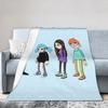 Sally Face Characters Blanket Flannel Textile Decor  Multi-function Warm Throw Blanket for Sofa Couch Bedding Throws