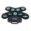 Electronic Drum Set 9 Drum Practice Pad With Dual Speaker Rechargeable Roll Up Electric Drum Pad