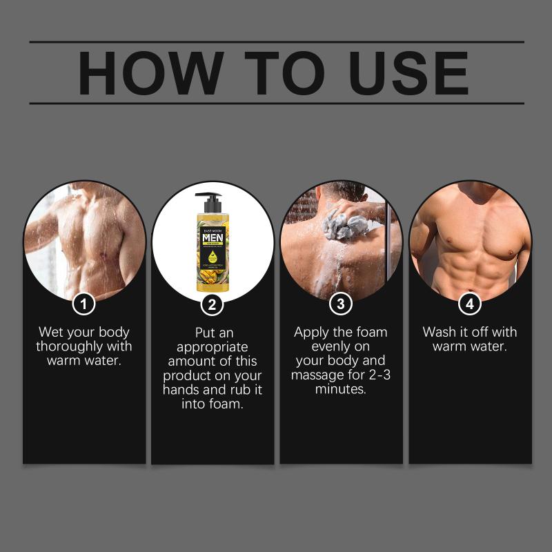Men Deep Cleansing Body Wash Eucalyptus Coconut Oil Control Shower Gel Refreshing Long Lasting Fragrance for Fitness Routine Bath 100ml