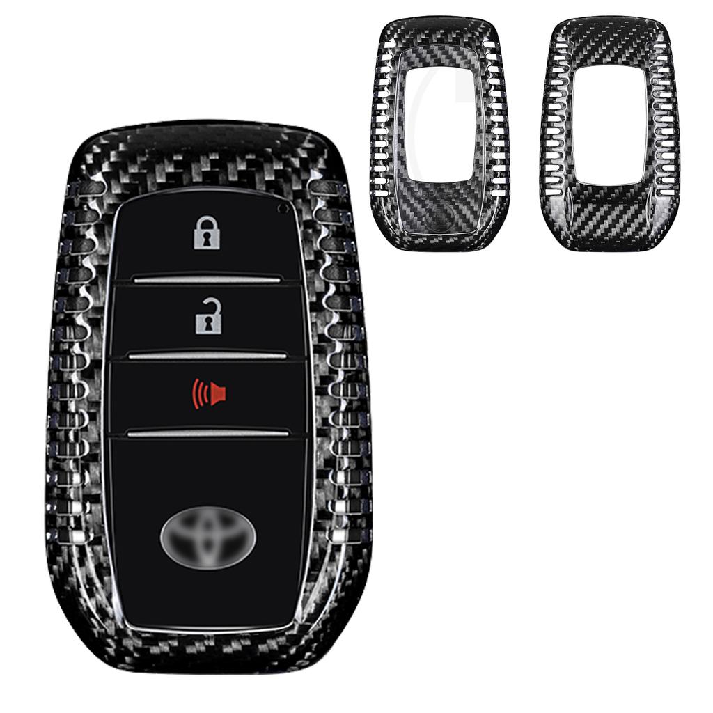 for Toyota key fob cover Carbon Fiber Key Shell for Toyota Venza RAV4 Land Cruiser Fortuner Mirai Collora Smart Key Case 2023