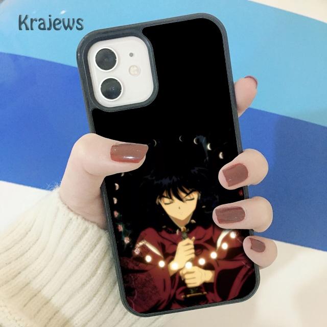 Krajews Anime Inuyasha Weiche Telefon Fall Abdeckung Für iPhone 14 5 SE 6s 7 8 plus X XR XS 11 12 13 pro max Samsung S21 S22 ultra