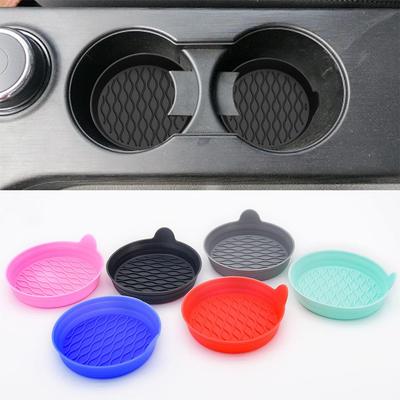 2 Stück Silikon Auto Untersetzer Wasserbecher Flaschenhalter Matte Getränkeuntersetzer Zubehör Rutschfeste Dekoration Universeller Mattenhalter V1g9