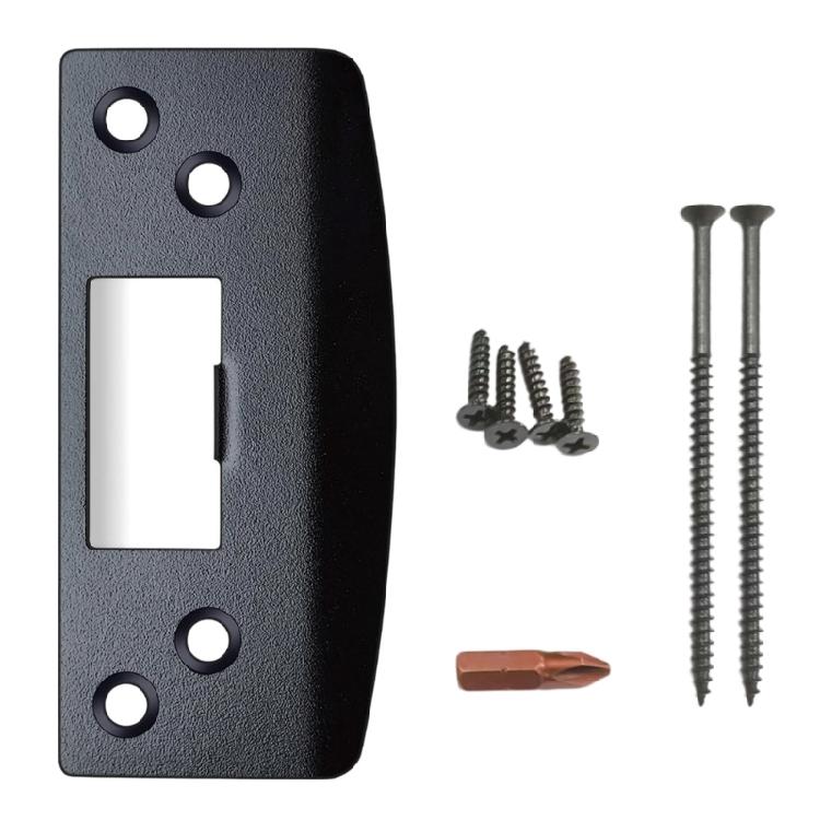 

Latches Security Reinforcement Long Strips Lock Tongue Buckle Plate Replacement Door Lock Latches Guide Plate With Screws чорний
