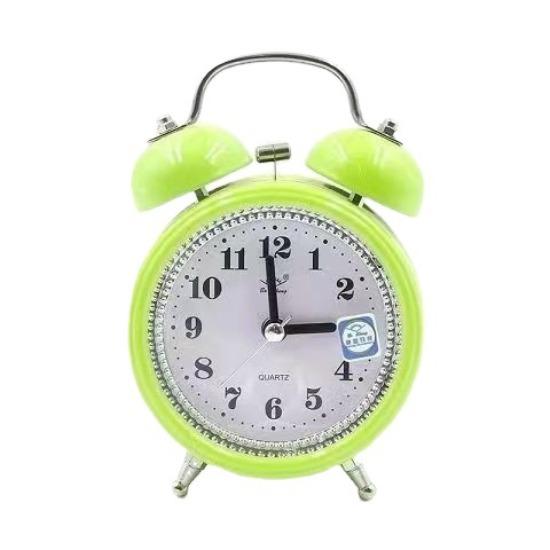 Children's Students Metal Bell Alarm Clock Creative Learning Silent Night Lights Fashionable Classic Loud Bedside Cute Clock Watch