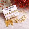 6pairs/set Women Stylish Punk Style Star Circle Tassel Earrings Set
