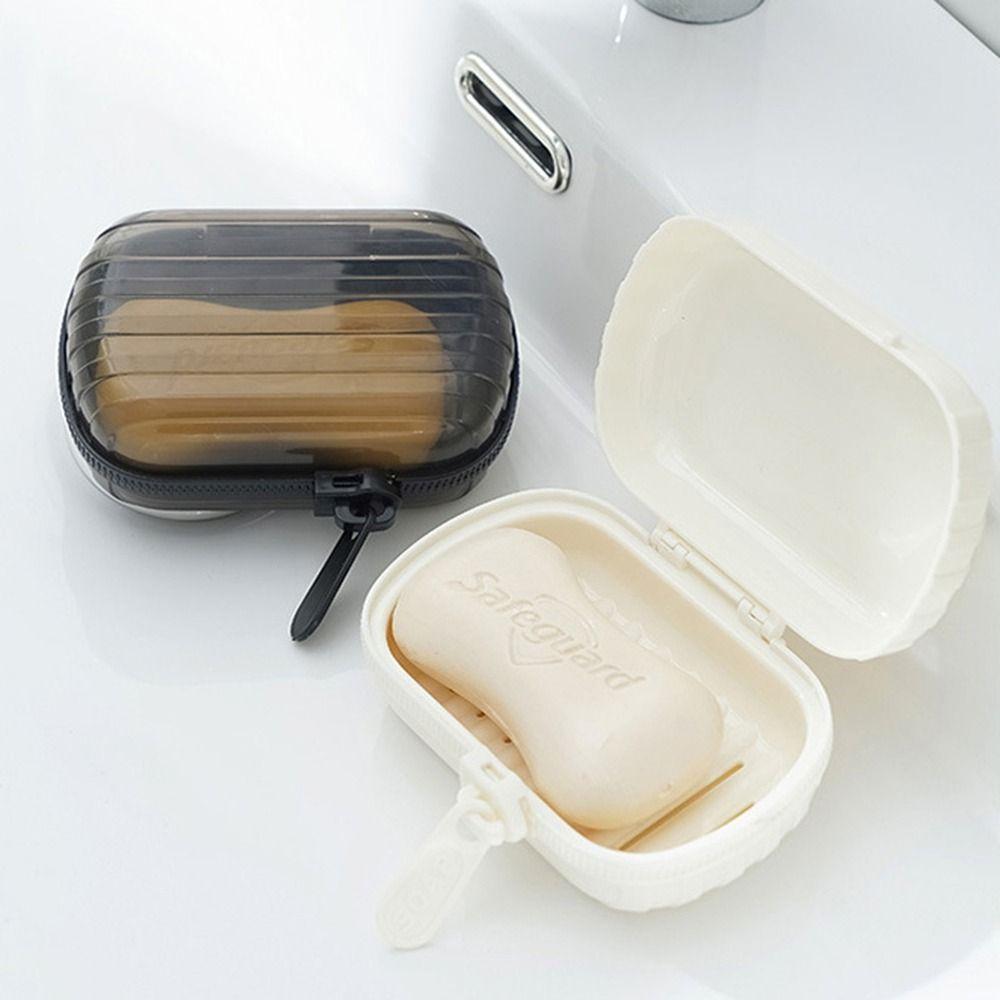 

Запечатанная мыльница на молнии, пластиковый чехол для мыла, креативное мыльное блюдо для дома чёрный