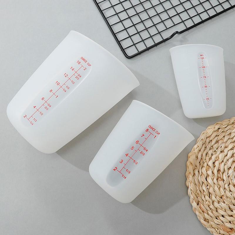 125/250/500Ml Silikonowe Miarki Narzędzia Ze Skalą DIY Gips Gipsowy Żywica Epoksydowa Klej Kubek Do Mieszania Narzędzia Do Tworzenia Biżuterii