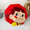Peko Chan Print Automatic Umbrella, 8 Rib Iron Frame, Plastic Handle, Suitable for Outdoor Travel &Daily , Ideal Gift