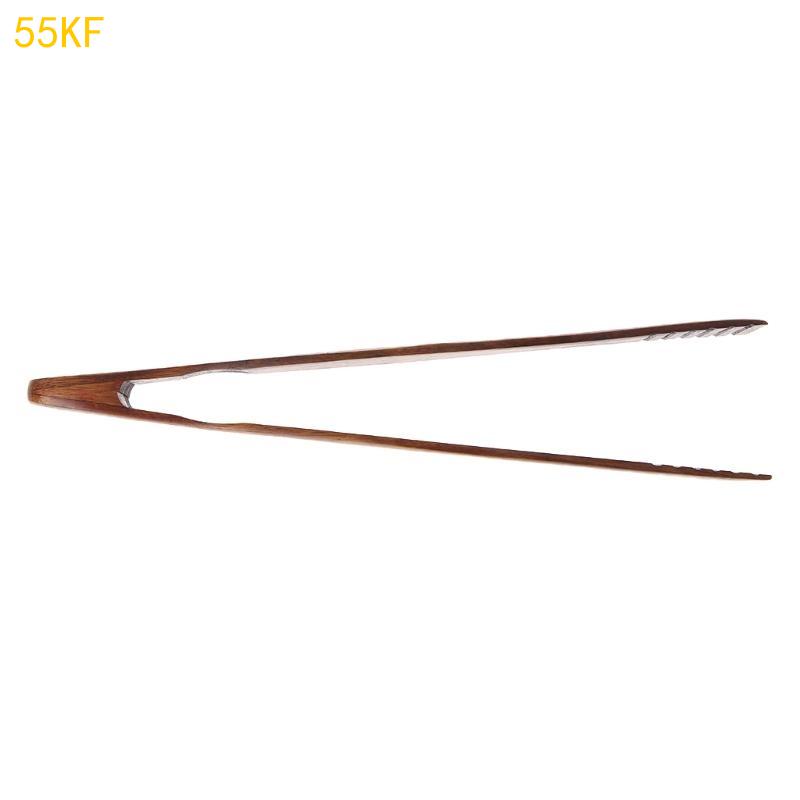 55KF Natural Wooden Tongs Bacon Steak Pastry Clamp Bread Clip Kitchen Tool