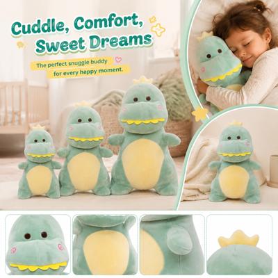 Plush Dinosaur Stuffed Animal Soft Toy with Crown Design Large Size Comfortable Fabric Suitable for Kids Toddlers and Collectors