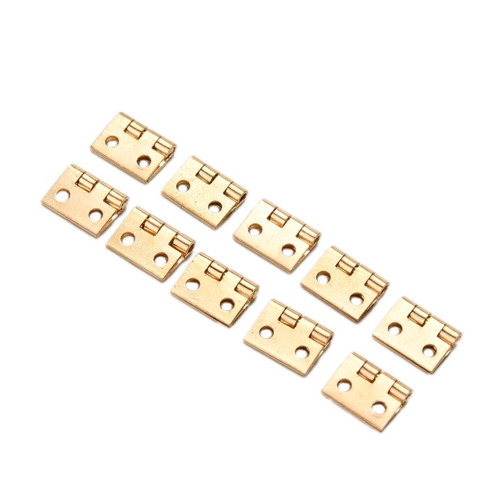 10 Pcs Mini Small Metal Hinge 1/12 House Miniature Cabinet