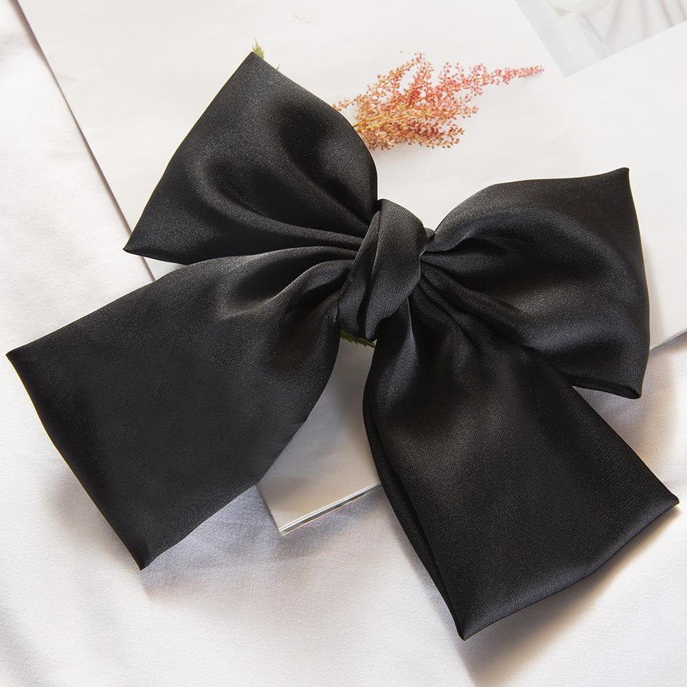 Fashion Ribbon Bow Hair Clips for Women Large Bow Hairpin Girls Satin Trendy Ladies Hairgrips Cute Barrette Hair Accessories